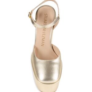 Stuart weitzman metallic platform pumps